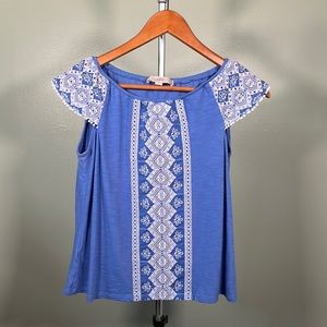 Embroidered off the shoulder Loft top